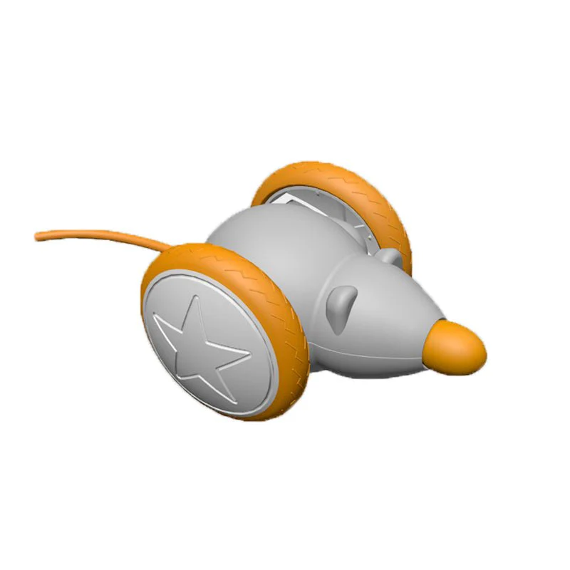 Electric Intelligent Mouse Cat Toy — Orange USB Rechargeable