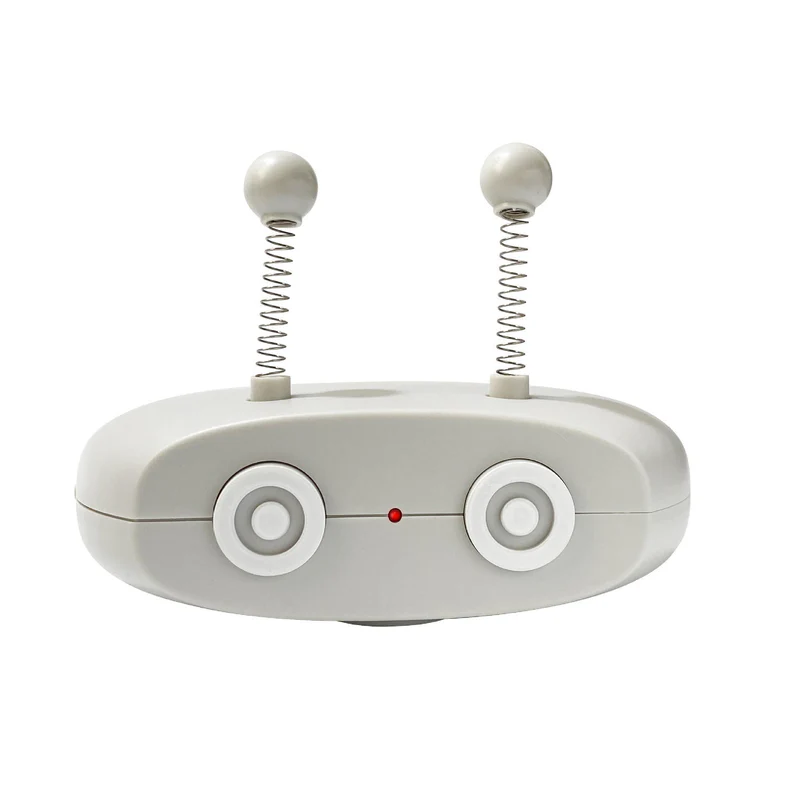 Electric Cat Robot Laser Toy — Gray with Spring Antennae