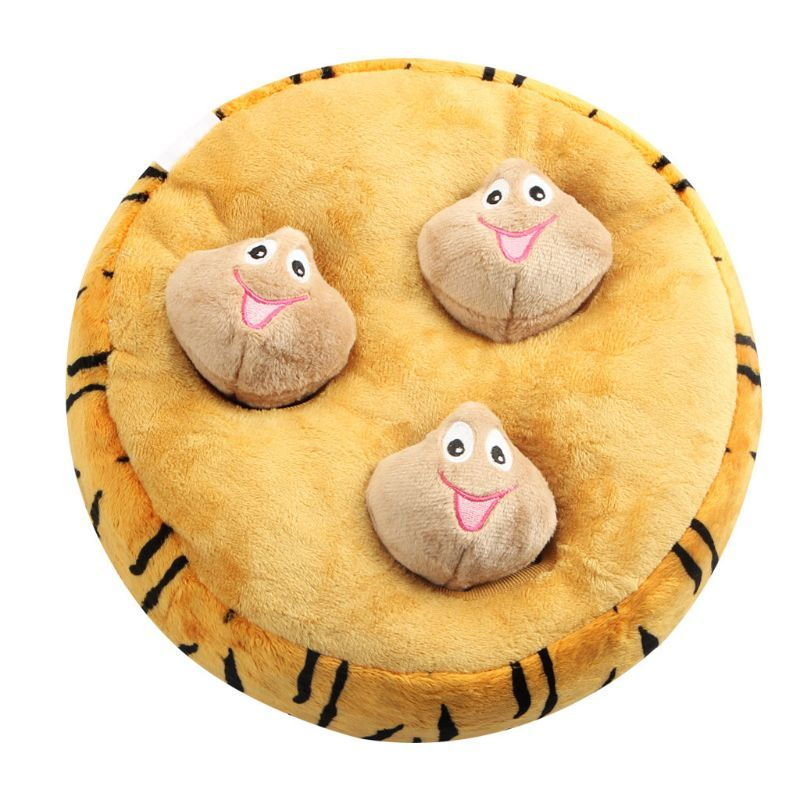 Pet Plush Spring Toy Set – 3 Spring Dolls & Durable Mat